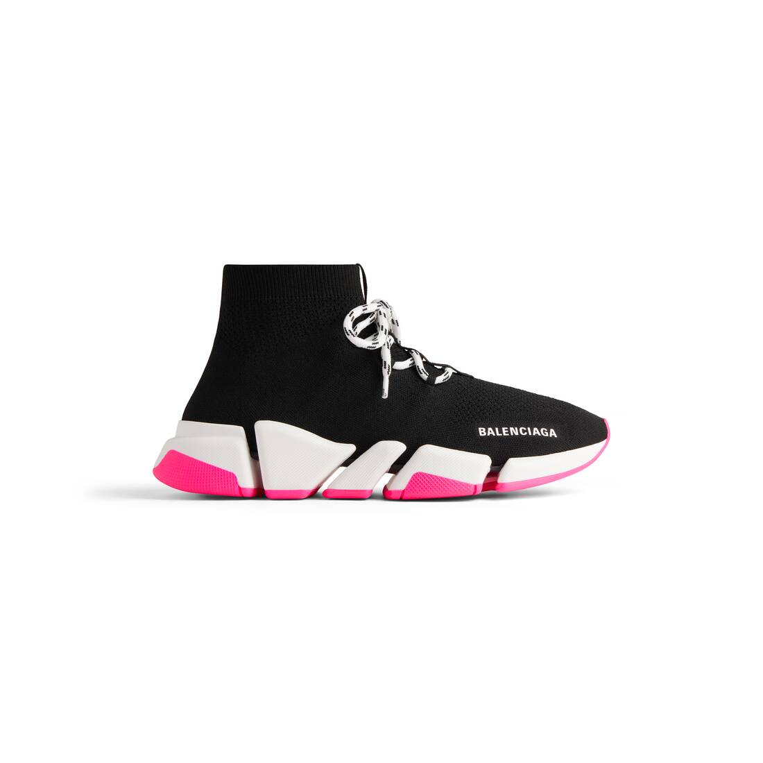Women’s Speed 2.0 Lace-up Recycled Knit Sneaker  in Black - Image 1